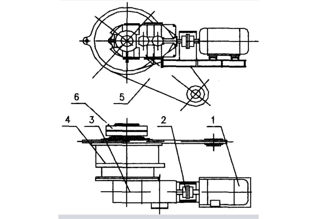 Heavy-duty apron feeder drive diagram